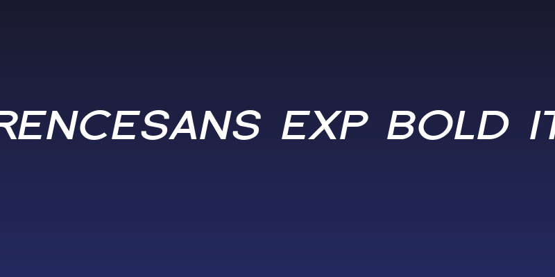 Florencesans Exp Bold Italic Social Header