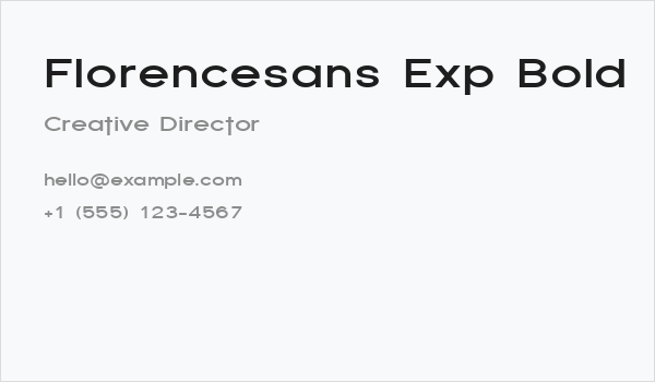 Florencesans Exp Bold Business Card