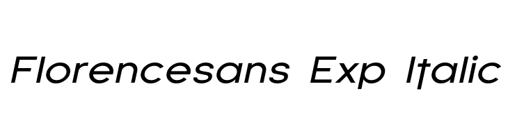 Florencesans Exp Italic Font