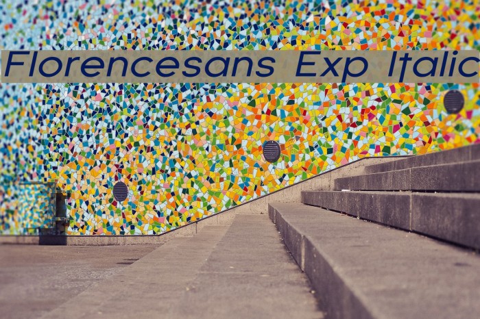 Florencesans Exp Italic Font examples