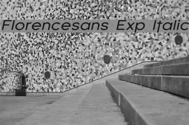 Florencesans Exp Italic Fonte examples