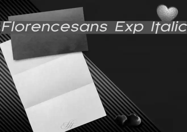 Florencesans Exp Italic Fonte examples