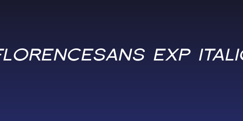Florencesans Exp Italic Social Header