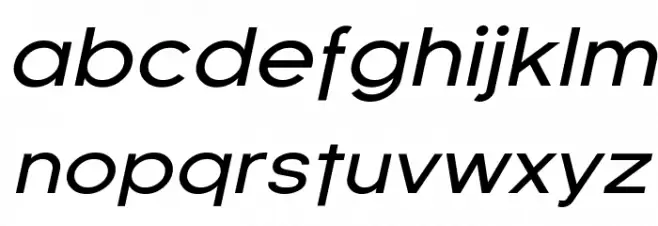 Florencesans Exp Italic Schriftart Kleinbuchstaben
