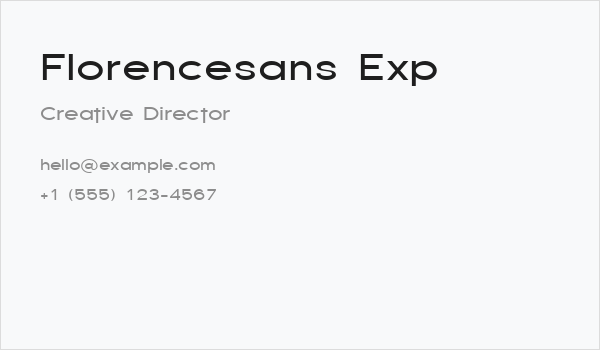 Florencesans Exp Business Card