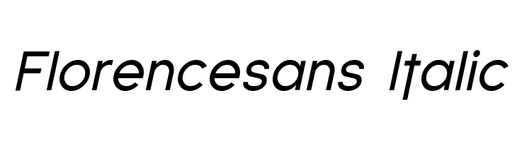 Florencesans Italic Font