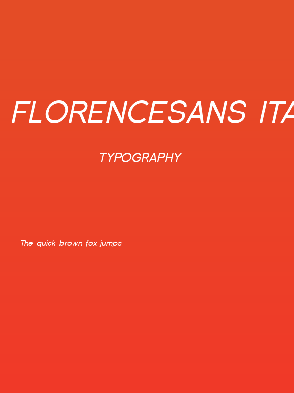 Florencesans Italic Poster