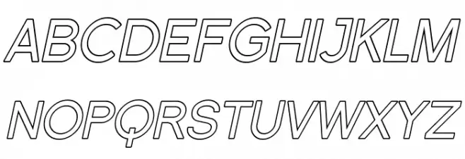 Florencesans Outline Italic Schriftart Groß