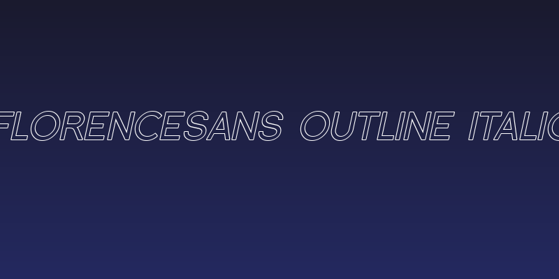 Florencesans Outline Italic Social Header