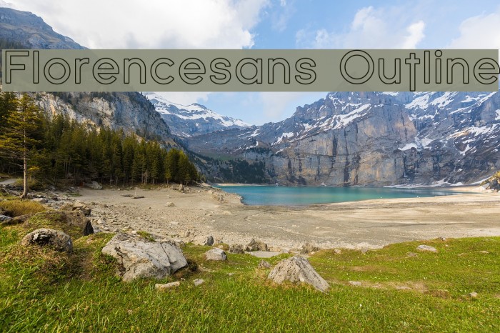 Florencesans Outline Font examples