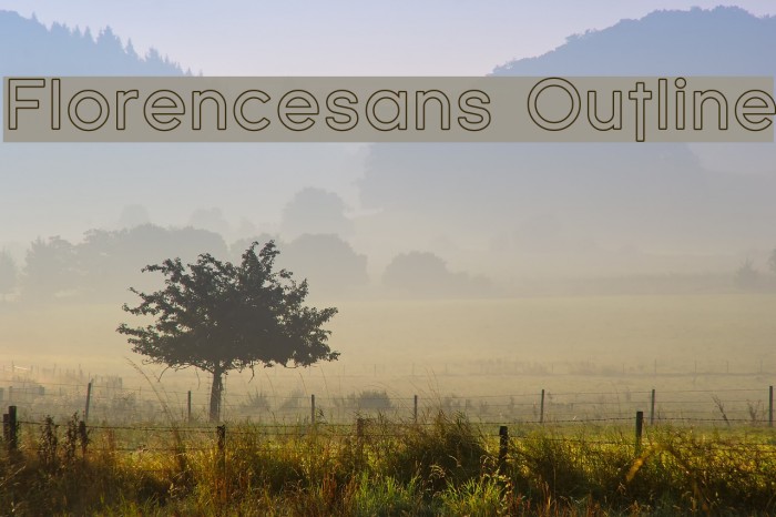 Florencesans Outline Font examples