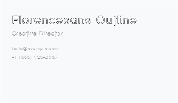 Florencesans Outline Business Card