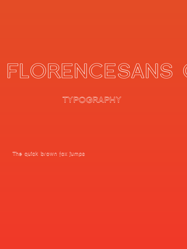 Florencesans Outline Poster