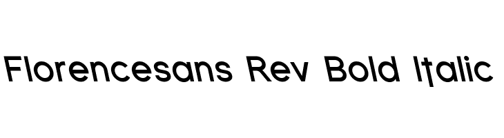 Florencesans Rev Bold Italic Font