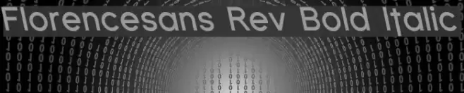 Florencesans Rev Bold Italic Schriftart examples