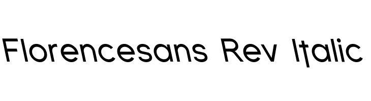 Florencesans Rev Italic Font