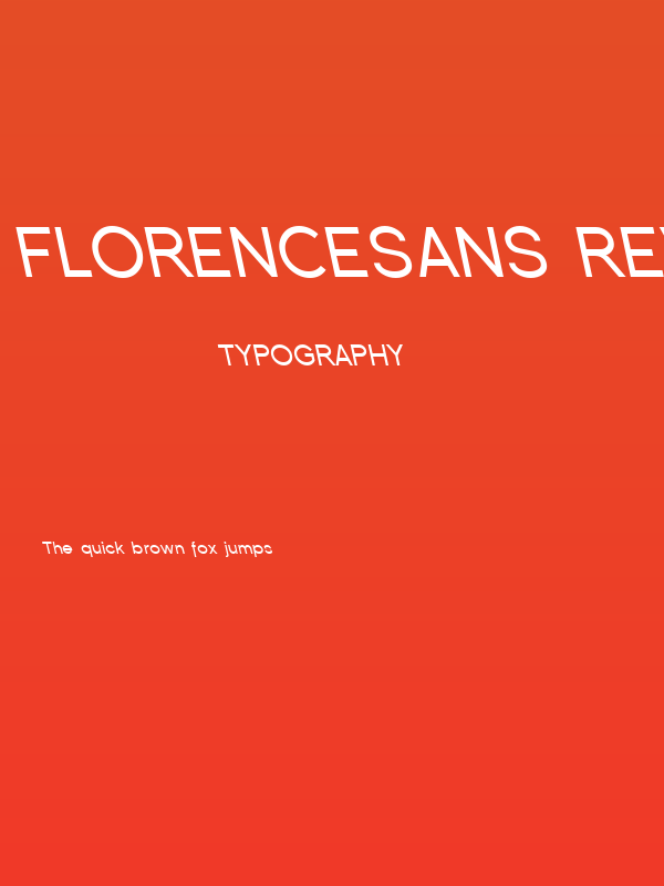 Florencesans Rev Italic Poster