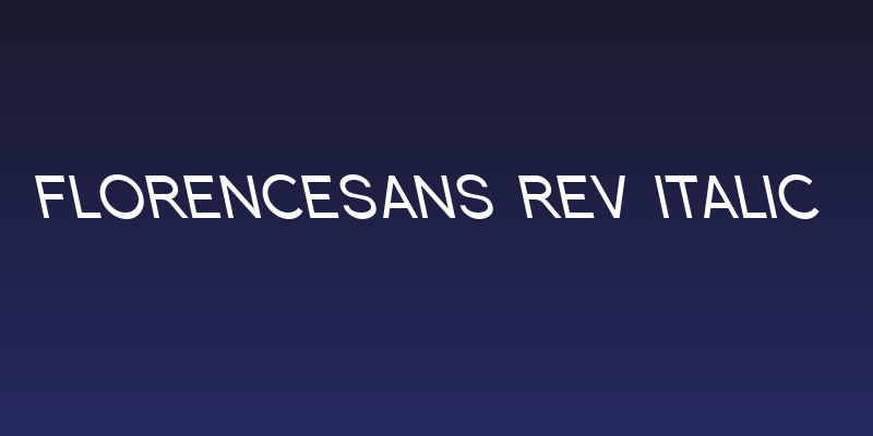 Florencesans Rev Italic Social Header
