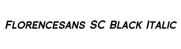 Florencesans SC Black Italic Font
