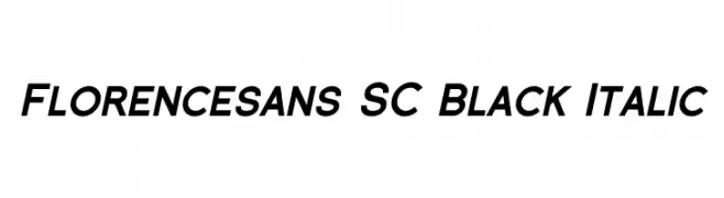 Florencesans SC Black Italic  font caratteri gratis