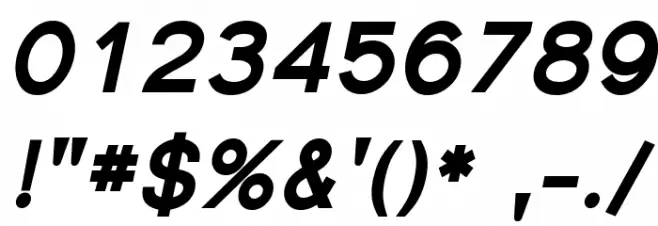 Florencesans SC Black Italic Шрифта ДРУГИЕ символов