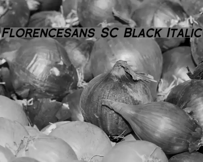 Florencesans SC Black Italic Шрифта examples
