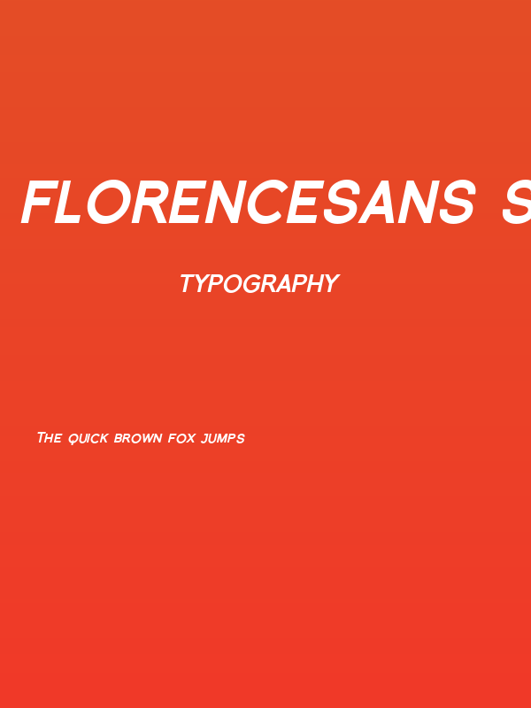 Florencesans SC Black Italic Poster
