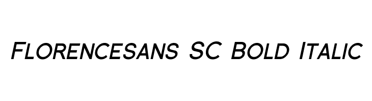 Florencesans SC Bold Italic Font