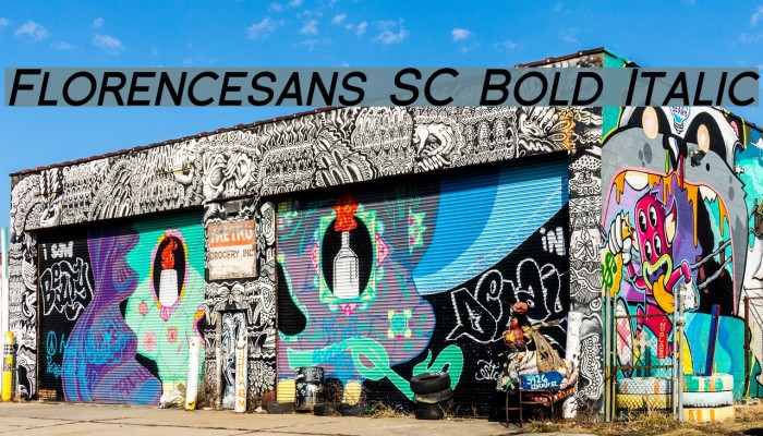 Florencesans SC Bold Italic Font examples