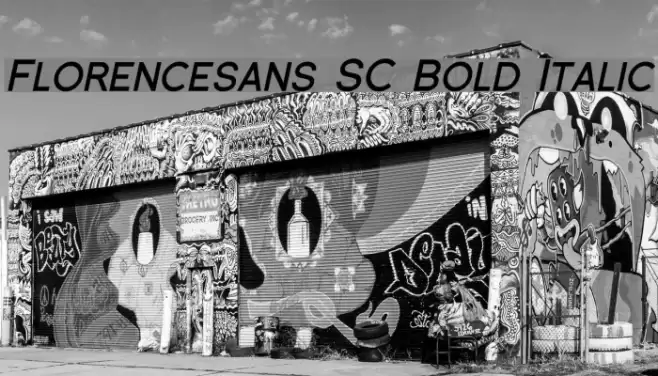 Florencesans SC Bold Italic Fonte examples