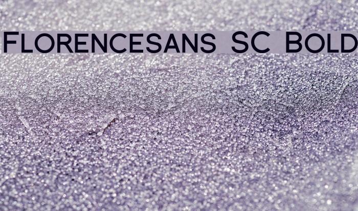 Florencesans SC Bold Font examples