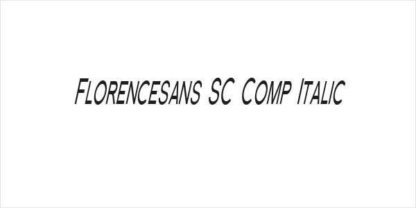 Florencesans SC Comp Italic Logo