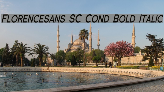 Florencesans SC Cond Bold Italic フォント examples