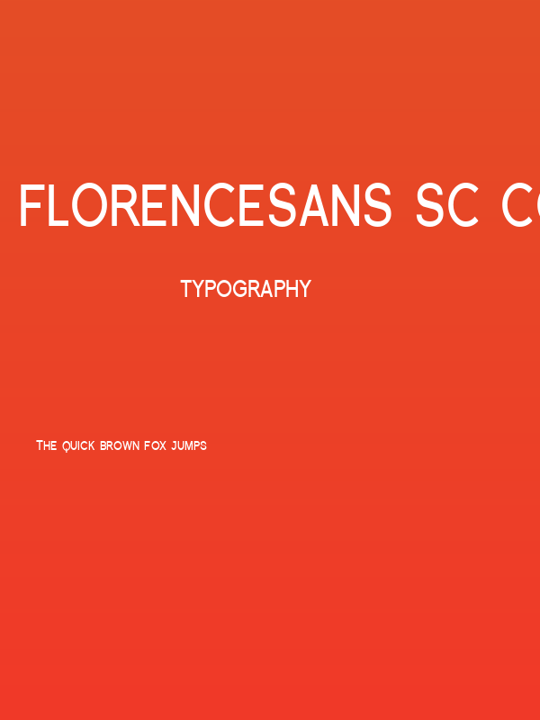Florencesans SC Cond Bold Poster