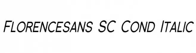 Florencesans SC Cond Italic  les polices de caractères gratuit tlcharger