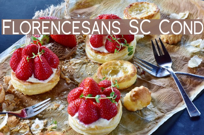 Florencesans SC Cond フォント examples