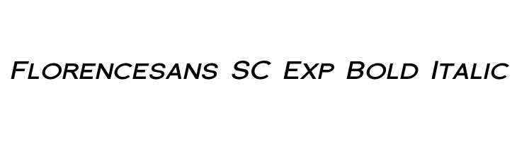 Florencesans SC Exp Bold Italic Font