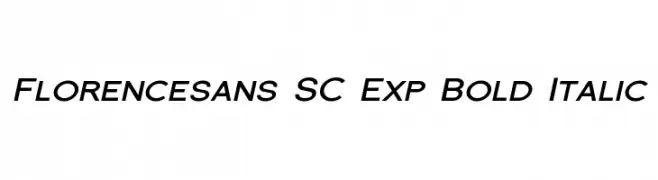Florencesans SC Exp Bold Italic 