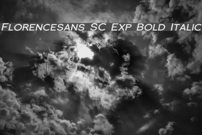 Florencesans SC Exp Bold Italic Font examples