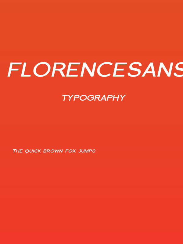Florencesans SC Exp Bold Italic Poster