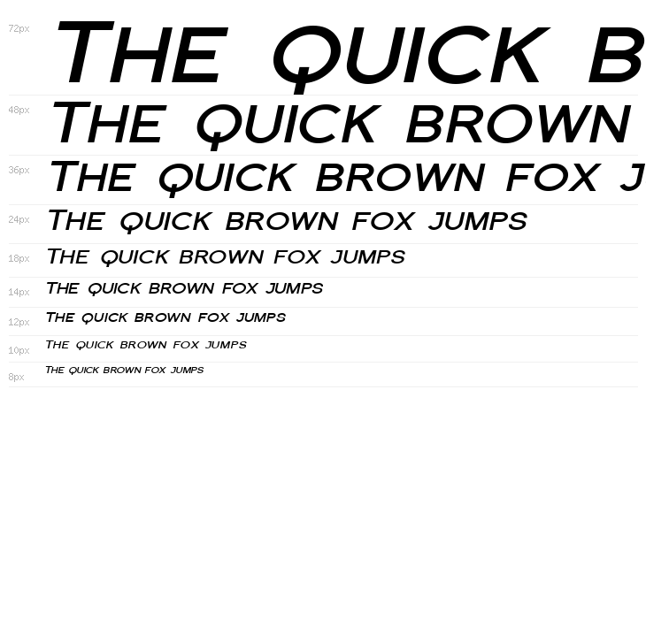 Florencesans SC Exp Bold Italic Waterfall