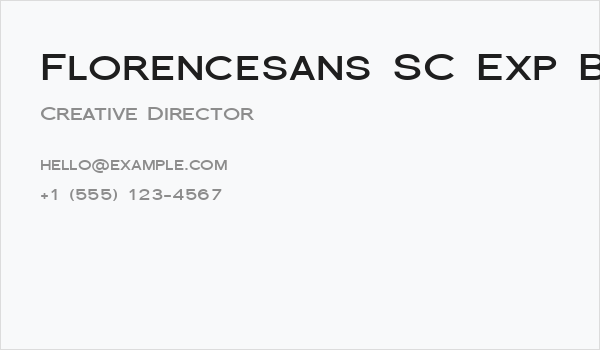 Florencesans SC Exp Bold Business Card