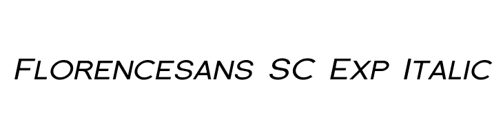 Florencesans SC Exp Italic Font