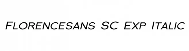 Florencesans SC Exp Italic  les polices de caractères gratuit tlcharger