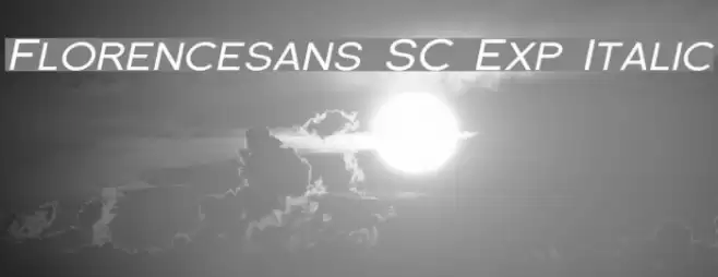 Florencesans SC Exp Italic Font examples