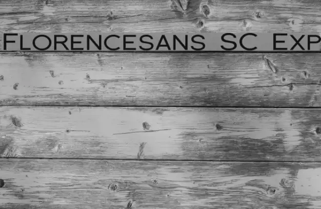 Florencesans SC Exp Шрифта examples