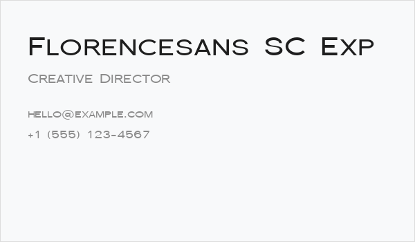 Florencesans SC Exp Business Card