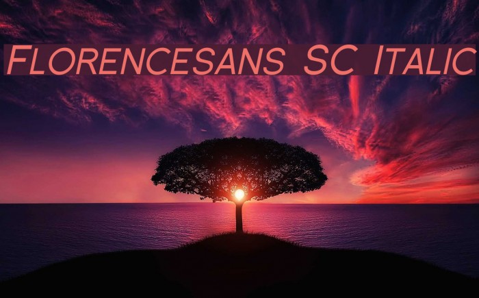 Florencesans SC Italic Font examples