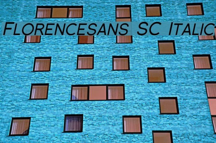Florencesans SC Italic Font examples