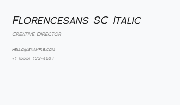 Florencesans SC Italic Business Card